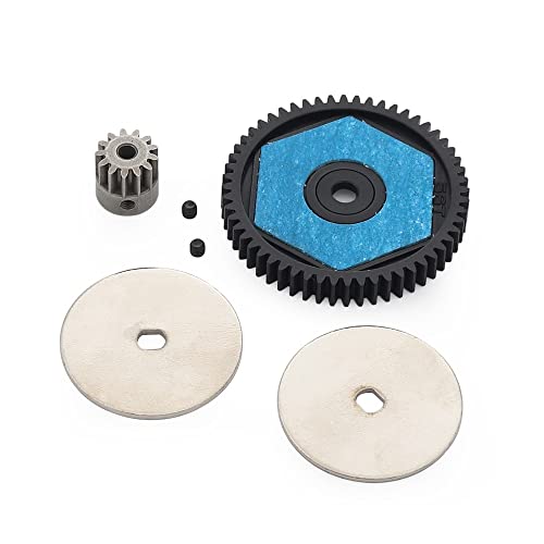 NexaPart RC-Zubehör 56T Übertragung Kunststoff Stirnradgetriebe Set for 1/10 RC Crawler Auto Axial SCX10/SCX10 II 90047 90104 Upgrade Teile(Spur and Pinion Gear) von NexaPart