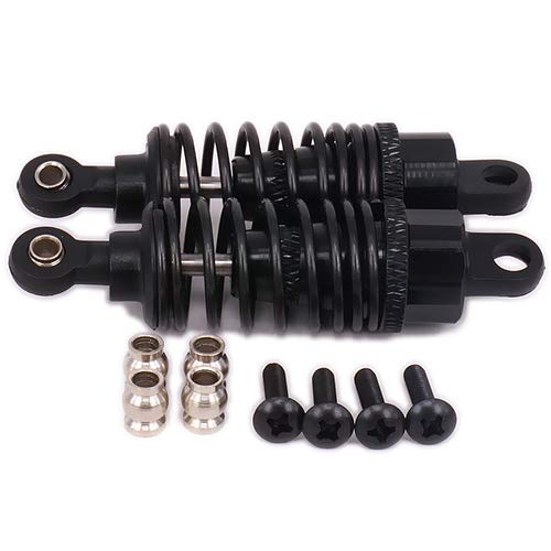 NexaPart RC-Zubehör 68MM Lange Einstellbare Stoßdämpfer Dämpfer Öl Gefüllt Typ for Rc Auto 1/10 HPI RS4 114435 Dämpfer RS4006 6061-T6 Aluminium(Svart) von NexaPart