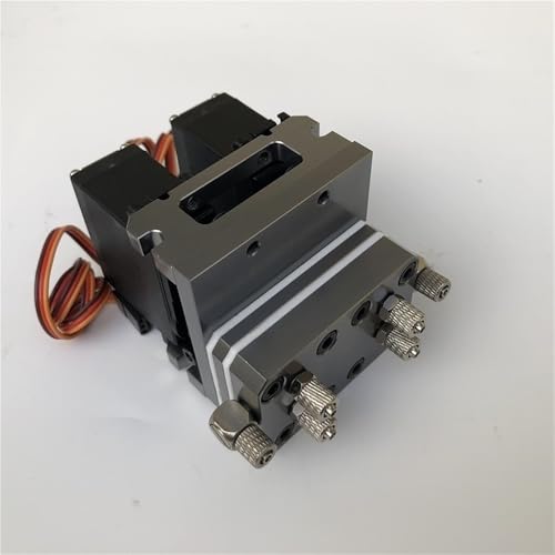 NexaPart RC-Zubehör 6Mpa Hydraulisches 1/2/3CH CNC-Großventil mit 10kg MG995 Standard-Servo-Ölrücklauf-Mittelposition for 1:14 1/12 RC-Bagger(2CH Valve) von NexaPart