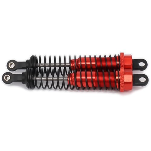 NexaPart RC-Zubehör 86mm Aluminium Stoßdämpfer for RC Auto 1/16 Buggy Monster Truck Hsp Hpi Öl Gefüllt Einstellbare Hop-Up Verbesserte Teile Losi(Rood) von NexaPart