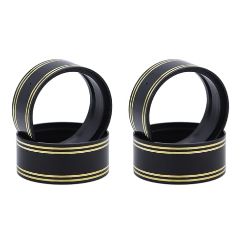 NexaPart RC-Zubehör 95 gr/Teile Messing 1,9 Zoll Beadlock Rad Gewichte Interne Klemm Ringe for 1/10 RC Crawler SCX10 II 90046 D90 TRX4 Element Enduro(4PCS Black Brass) von NexaPart