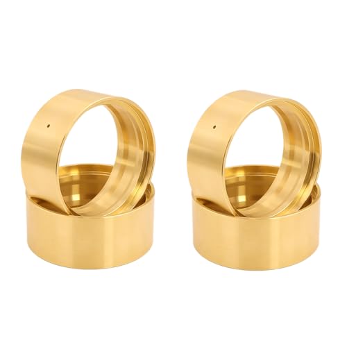 NexaPart RC-Zubehör 95 gr/Teile Messing 1,9 Zoll Beadlock Rad Gewichte Interne Klemm Ringe for 1/10 RC Crawler SCX10 II 90046 D90 TRX4 Element Enduro(4PCS Brass Gold) von NexaPart