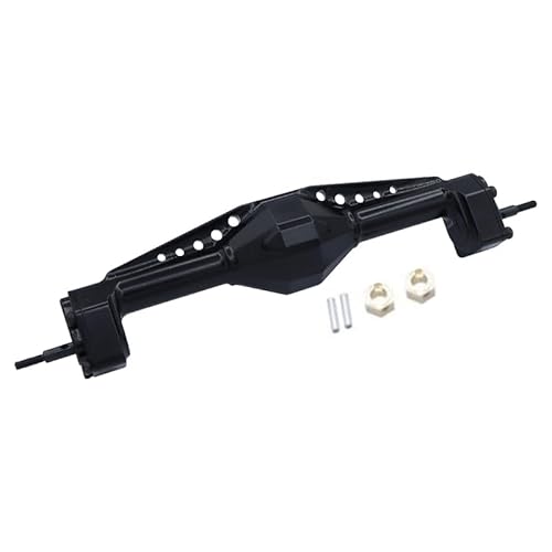 NexaPart RC-Zubehör Aluminium Legierung Metall Vorne und Hinten Portal Achse for 1/18 Axial Capra UTB18 Upgrade Teile(Rear axle Black) von NexaPart