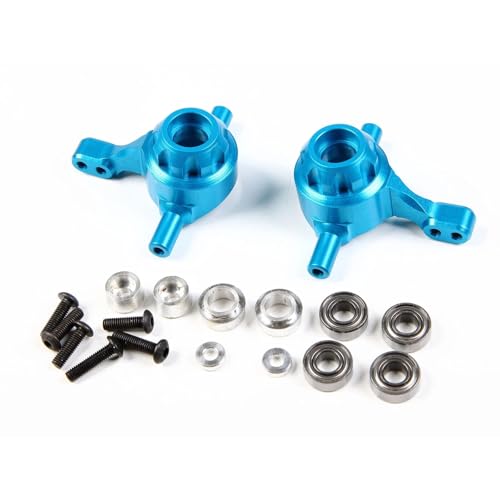 NexaPart RC-Zubehör Aluminium TT-02 Vorne Hinten Knuckle Arme Hub Carrier Set for RC Auto Tamiya TT02(Azure) von NexaPart