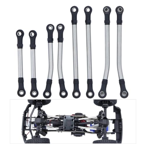NexaPart RC-Zubehör Edelstahl High Clearance Chassis Links Link Rod Lenkung Link Set for 1/18 RC Crawler TRX4M TRX4-M Upgrade Teile(1 Set) von NexaPart