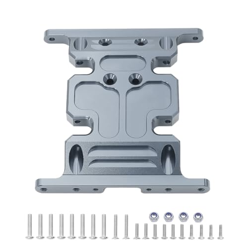 NexaPart RC-Zubehör Eloxiertes Aluminium-Unterfahrschutz-Getriebehalterungs-Getriebebasis for 1/10 RC Crawler SCX10 90047 90022 90028 Upgrade-Teile(Titanium) von NexaPart