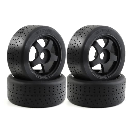 NexaPart RC-Zubehör Gummi Schwarz Reifen 102 * 45mm Reifen 17Mm Rad Hex for Arrma 1/7 Infraction Felony Limitless RC Auto Upgrade Teile von NexaPart