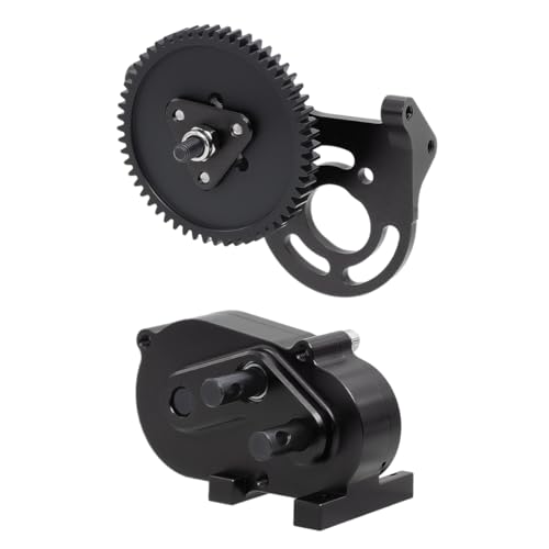 NexaPart RC-Zubehör LCG Metall Prefixal Getriebe 30% Overdrive Front Motor Übertragung Transfer Fall for 1/10 RC Crawler SCX10 I II 90046 Capra TRX4(Svart) von NexaPart