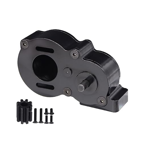 NexaPart RC-Zubehör LCG Vollmetallgetriebe, Mittelgetriebe mit Motorgetriebe for 1/10 RC Crawler SCX10 I III 90047, Upgrade-Teile(Svart) von NexaPart