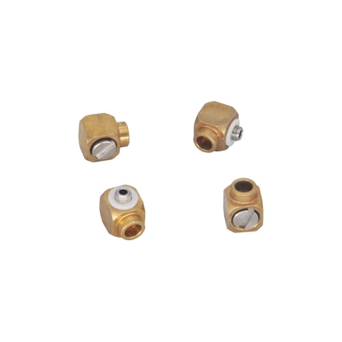 NexaPart RC-Zubehör Lötnippel 90° Winkel M3 for Kupferrohr mit Außendurchmesser 3 mm, Hydraulikölzylinder, RC 1/14 Kabolite 336GC Double E EC160E E010 Teile(4 PCS) von NexaPart