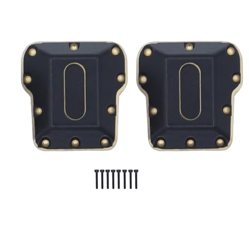 NexaPart RC-Zubehör Messing Vorne Hinterachse Diff Abdeckung for 1/18 TRX4M TRX4-M RC Crawler Auto Upgrade Teile(2pcs) von NexaPart