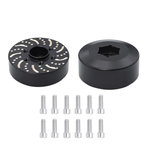 NexaPart RC-Zubehör Messinggewichte Bremsscheiben for 1/10 RC Crawler TRX4 Axial SCX10 1,9 "2,2" Beadlock-Felgennabe 6 Mittelloch-Gegengewicht(12MM 2PCS) von NexaPart