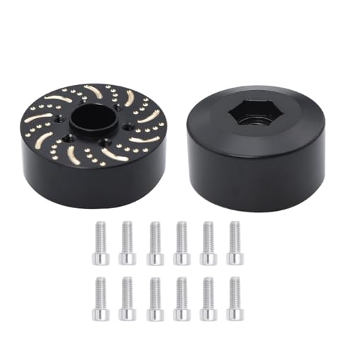 NexaPart RC-Zubehör Messinggewichte Bremsscheiben for 1/10 RC Crawler TRX4 Axial SCX10 1,9 "2,2" Beadlock-Felgennabe 6 Mittelloch-Gegengewicht(15MM 2PCS) von NexaPart