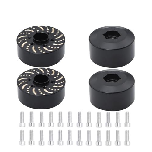 NexaPart RC-Zubehör Messinggewichte Bremsscheiben for 1/10 RC Crawler TRX4 Axial SCX10 1,9 "2,2" Beadlock-Felgennabe 6 Mittelloch-Gegengewicht(15MM 4PCS) von NexaPart