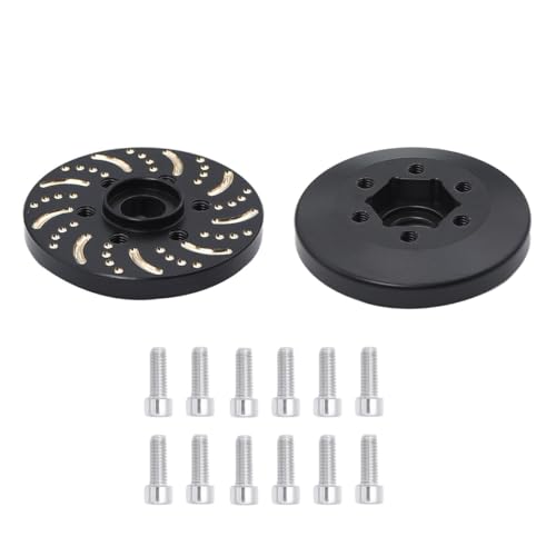 NexaPart RC-Zubehör Messinggewichte Bremsscheiben for 1/10 RC Crawler TRX4 Axial SCX10 1,9 "2,2" Beadlock-Felgennabe 6 Mittelloch-Gegengewicht(6MM 2PCS) von NexaPart
