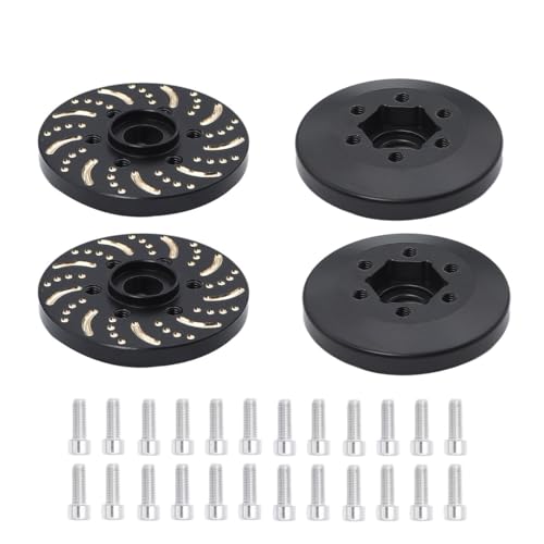 NexaPart RC-Zubehör Messinggewichte Bremsscheiben for 1/10 RC Crawler TRX4 Axial SCX10 1,9 "2,2" Beadlock-Felgennabe 6 Mittelloch-Gegengewicht(6MM 4PCS) von NexaPart