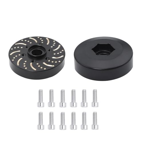 NexaPart RC-Zubehör Messinggewichte Bremsscheiben for 1/10 RC Crawler TRX4 Axial SCX10 1,9 "2,2" Beadlock-Felgennabe 6 Mittelloch-Gegengewicht(9MM 2PCS) von NexaPart