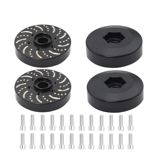 NexaPart RC-Zubehör Messinggewichte Bremsscheiben for 1/10 RC Crawler TRX4 Axial SCX10 1,9 "2,2" Beadlock-Felgennabe 6 Mittelloch-Gegengewicht(9MM 4PCS) von NexaPart