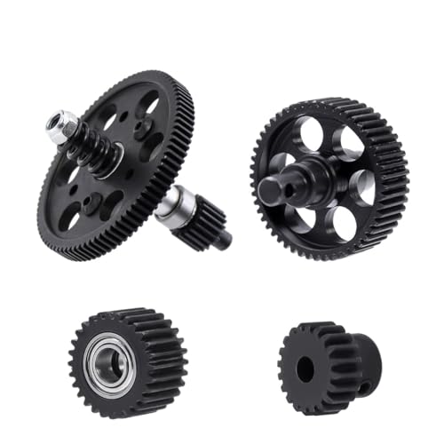 NexaPart RC-Zubehör Metall-Komplettsatz, komplettes Getriebe, Getriebegetriebe for 1/10 RC Crawler Axial SCX10 OP 87T, Stirnrad, 20T Ritzel, Upgrade-Teil von NexaPart
