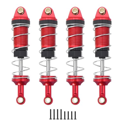 NexaPart RC-Zubehör Metall Öl Stoßdämpfer Dämpfer for MN128 MN86K MN86KS MN128 MN86 MN86S MN G500 1/12 RC Auto Upgrade Teile(Rood) von NexaPart