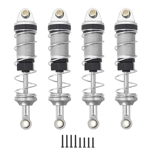 NexaPart RC-Zubehör Metall Öl Stoßdämpfer Dämpfer for MN128 MN86K MN86KS MN128 MN86 MN86S MN G500 1/12 RC Auto Upgrade Teile(Silver) von NexaPart