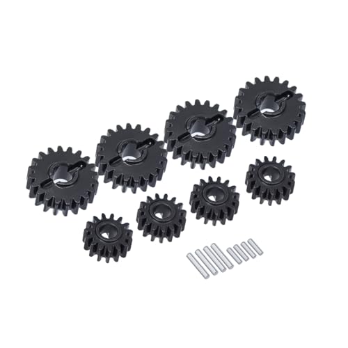 NexaPart RC-Zubehör Metall Vorne Hinten Portal Achsen Ausgang Stahl Zahnräder 15T/20T for 1/24 Xiaoqi FCX-24 FMS FCX24 RC Crawler Ersatz Upgrade Teile(4Pairs) von NexaPart