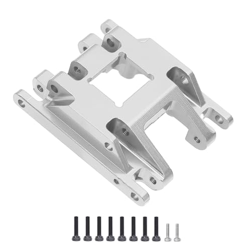 NexaPart RC-Zubehör Metallgetriebegehäuse Getriebeschale mit Unterfahrschutz for 1/18 RC Crawler Car TRX4-M TRX4M Upgrade-Teile OP-Zubehör(Silver Skid Plate) von NexaPart
