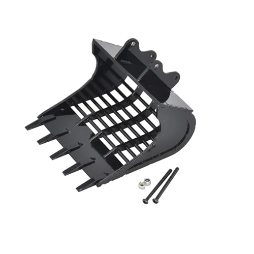 NexaPart RC-Zubehör Metallschaufel-Eimer, schwarzer Gitter-Eimer for Huina 23-Kanal-Bagger 550/580/592/593/594, Upgrade-Teile von NexaPart
