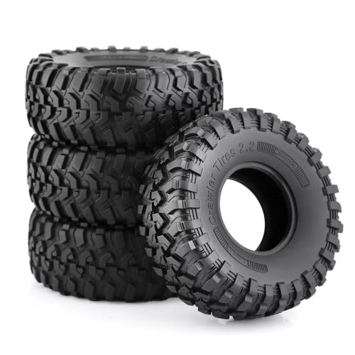 NexaPart RC-Zubehör RC 130MM 2.2 "Gummi Felsen Reifen for 1:10 RC Rock Crawler Axial SCX10 Canyon Trail 105Felgen TRX4 TRX6#8174 von NexaPart