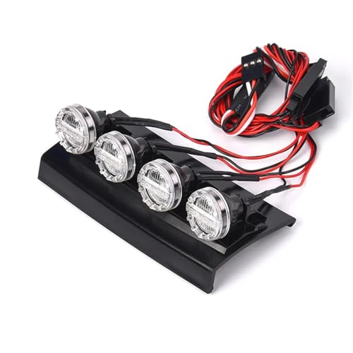 NexaPart RC-Zubehör RC Auto Dach Rack Scheinwerfer Gepäck Rack Licht Suchscheinwerfer # G162F for TRX4 TRX6 G500 G63 Off-Road Rc Auto zubehör Teile von NexaPart