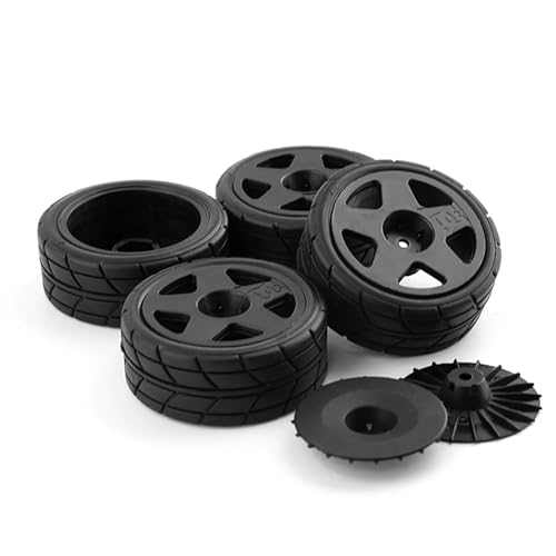 NexaPart RC-Zubehör RC Racing Auto Reifen On Road Reifen Kunststoff Räder for 1/10 Tamiya TT01 TT02 XV01 TA06 PTG-2 HPI HSP KYOSHO Chevrolet C3(4pcs A002) von NexaPart
