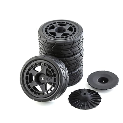 NexaPart RC-Zubehör RC Racing Auto Reifen On Road Reifen Kunststoff Räder for 1/10 Tamiya TT01 TT02 XV01 TA06 PTG-2 HPI HSP KYOSHO Chevrolet C3(4pcs B002) von NexaPart