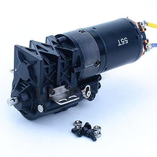 NexaPart RC-Zubehör RC Truck Metall 2-Gang-Getriebe mit 55T Motor Upgrade Teile for 1/14 Tamiya Scania KABOLITE K3363 770S Volvo AROCS Man Auto von NexaPart