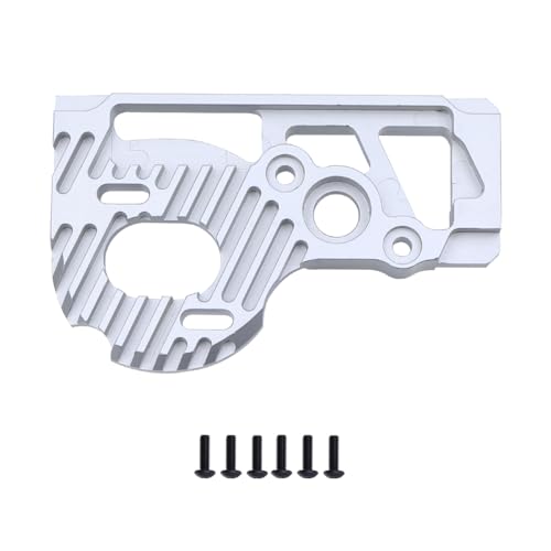 NexaPart RC-Zubehör Schwarz Metall Aluminium Legierung Motor Halterung for 1/10 RC Crawler Axial SCX10 PRO Wärmeableitung Upgrade Teile(Silver) von NexaPart