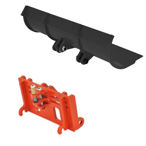 NexaPart RC-Zubehör Upgrade for HUINA 583 Schneepflug, Metall-Schneeschaufel, Eimer mit Schnellkupplung for 1583 Radladerteile(Black Plow Hitch) von NexaPart