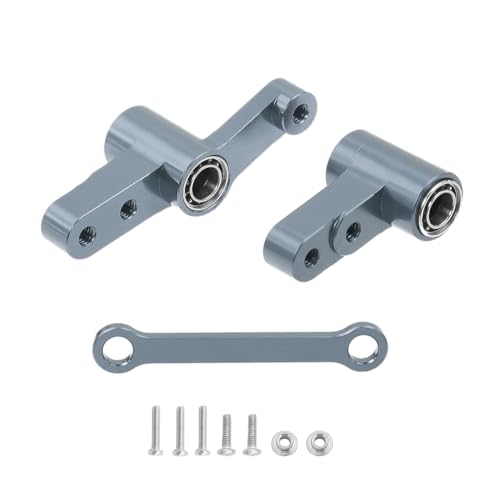 NexaPart RC-Zubehör for 1/14 MJX 14209 14210 CNC Aluminium Modifikation Lenkgruppe Montage mit Lagern for RC Auto Metall Upgrade Teile(Titanium) von NexaPart