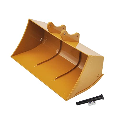 NexaPart RC-Zubehör for HUINA 1550/1580/ 1592/1594/ 1593 Große Schaufel Metall Grabenräumung for 1/14 RC Bagger Breite Schaufel Zubehör(Big Bucket) von NexaPart
