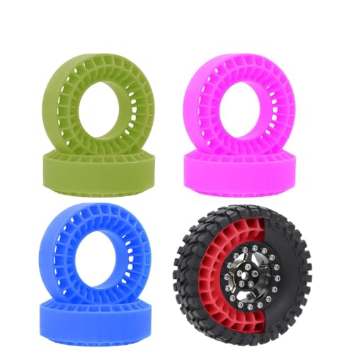 NexaPart RC-Zubehör wasserdichte 1,0-Zoll-Reifeneinsätze aus Silikonkautschuk for einen Außendurchmesser von 58–63 mm. Schaumstoffeinlage for 1/18 1/24 RC Crawler TRX4M SCX24 Fcx24(Blue 2pcs) von NexaPart