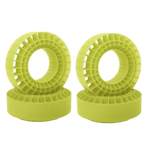 NexaPart RC-Zubehör wasserdichte Reifeneinsätze aus Silikonkautschuk, 108 mm, DIY-Einsatzschaum, passend for 1,9-Zoll-Radreifen, 1/10 RC Crawler Axial SCX10 Capra TRX4(Green Soft 4pcs) von NexaPart