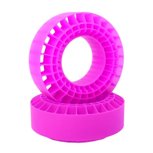 NexaPart RC-Zubehör wasserdichte Reifeneinsätze aus Silikonkautschuk, 108 mm, DIY-Einsatzschaum, passend for 1,9-Zoll-Radreifen, 1/10 RC Crawler Axial SCX10 Capra TRX4(Purple Soft 2pcs) von NexaPart