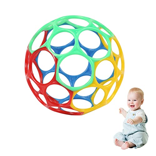 Greifball für Babys, Baby Spielzeug Greifball Oball Klassischer Ball Baby Sensorische Bälle Flexibler und leicht zu handhabender Ball Frühkindliche Lernspielzeuggeschenke für Neugeborene (9.5cm) von Nexoria