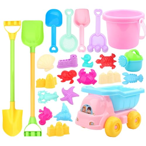 Sandspielzeug Set, 23 Stück Strandspielzeug Sandkasten Spielzeug Sandspielzeug Kinder mit Faltbarer Eimer Sandförmchen Sandkasten Strand Sandspielzeug mit Schaufel Boot Gartenspielzeug ab 3 Jahr (A) von Nexoria