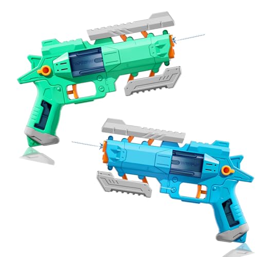 Wasserpistolen Klein, 2 Stück Wasserspritzpistole Spielzeug Manuelle Wasserpistole für Kinder Wasserpistolen Wasserspritzpistole 13-20ft Sommer Spielzeug für Kinder Erwachsene (C) von Nexoria