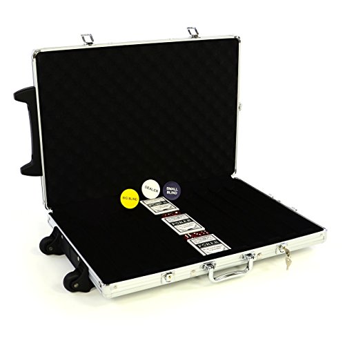 Nexos Trading Poker-Koffer Trolley aus Aluminium gepolstert für bis zu 1000 Chips abschließbar gepolstert mit Zubehör Button, Casino-Würfel, 3X Pokerkarten aus Kunststoff Nexos Trading Poker-Koffer Trolley aus Aluminium gepolstert für bis zu 1000 Chips abschließbar gepolstert mit Zubehör Button, Casino-Würfel, 3X Pokerkarten aus Kunststoff von Nexos Trading