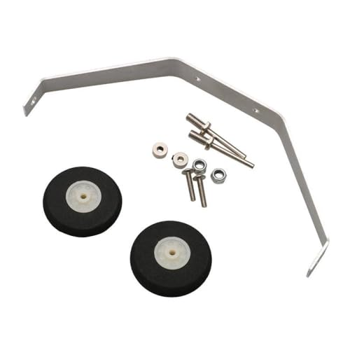 1Set -Aluminium -Fahrwerk mit Schwammrädern Wellenachse und fester Schraube für RC Electric Fixed Fling Aircraft Model vorderen Heckreifen kompatibel mit den meisten DIY -Flugzeugmodellen(Level 50) von NexusDrive
