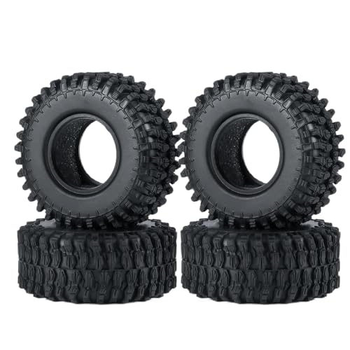 4pcs 1,0 Zoll weicher Gummi Alle Geländeradreifen 50x20 54x23mm kompatibel mit 1 24 -Skala RC Crawler Cars Scx24 und geeignet für 1 18 -Skala -Off -Straßen -Fernbedienungsfahrzeuge(54x23mm) von NexusDrive