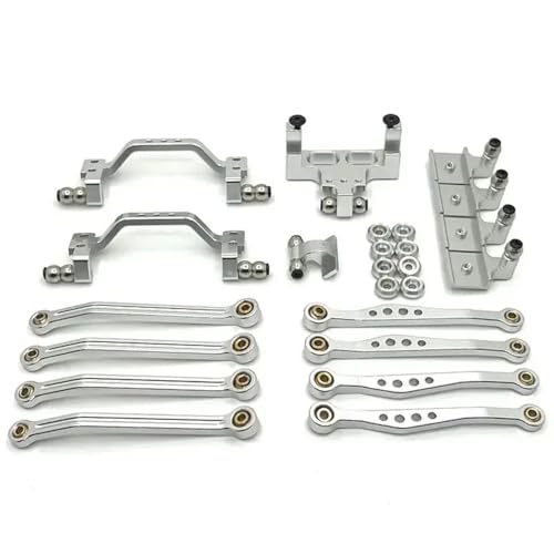 C64 C64-1 Metall Link Stange Pull Rod Mount Schock-Mount-Servo-Halterung Einrichten Sie Upgrade-Teile für 1 16-Skala-RC-Auto-Modelle, die mit verschiedenen RC-Fahrzeugen kompatibel sind(Silver) von NexusDrive