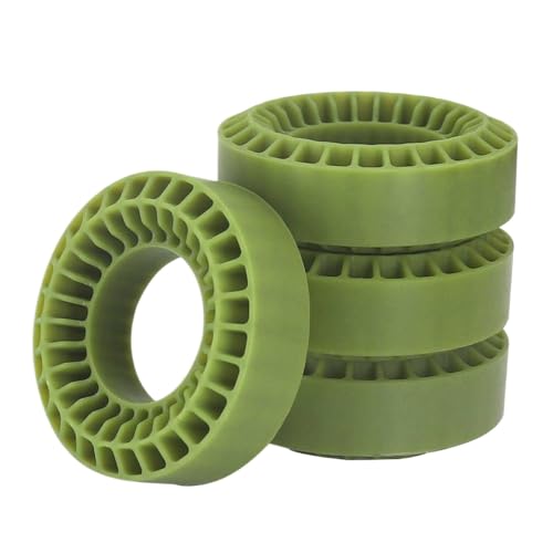 NexusDrive 1,0 -Zoll -Reifen mit Gummi -Einsatzschaum kompatibel mit 55 x 20 mm für 1/18 1/24 Skala RC Crawler Cars Scx24 AX24 Enduro24 Upgrade -Teile für Crawler -Modelle(Army Green) von NexusDrive