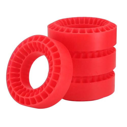 NexusDrive 1,0 -Zoll -Reifen mit Gummi -Einsatzschaum kompatibel mit 55 x 20 mm für 1/18 1/24 Skala RC Crawler Cars Scx24 AX24 Enduro24 Upgrade -Teile für Crawler -Modelle(Red) von NexusDrive