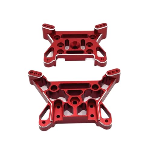 NexusDrive 1/10 RC -Auto -Upgrade -Teile 10208 Metallschockturmplatten vorne und hinten kompatibel mit verschiedenen Modellen(Red) von NexusDrive